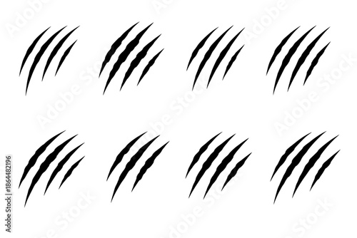 Simple Black Claw Marks Set