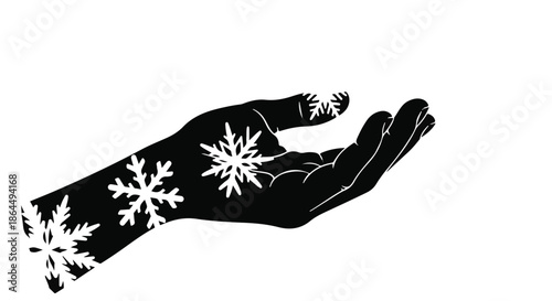 hand print on white background