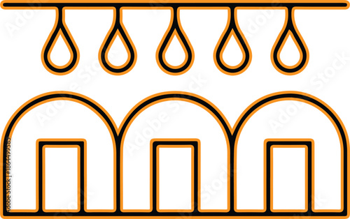 Oil rig vector illustration icon