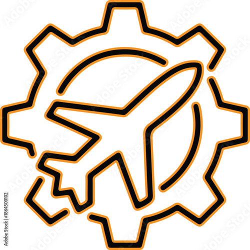 Airplane gear icon design