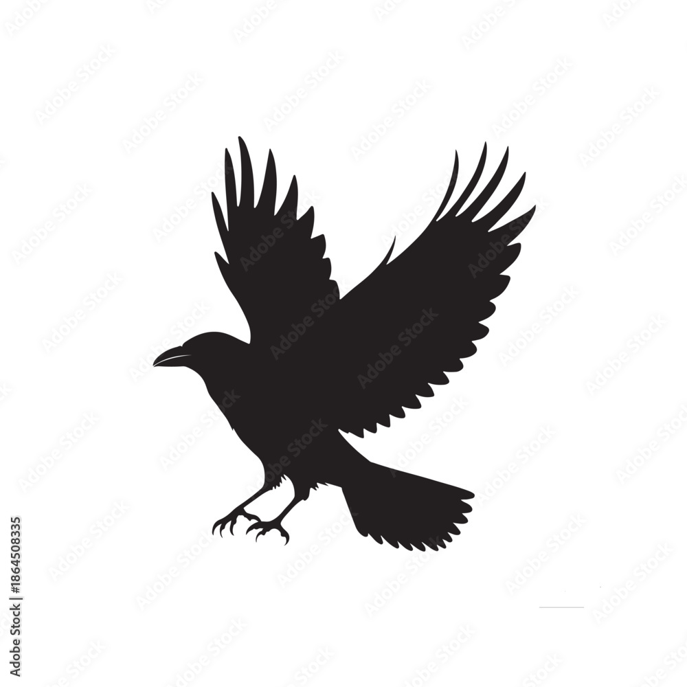 Fototapeta premium Eagle flying vector silhouette illustration of a bird