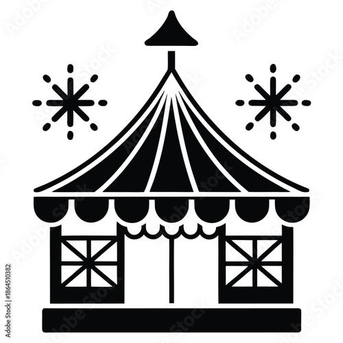 winter fair decor vector