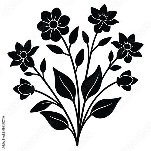 yellow flower decor vector