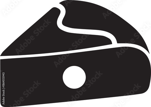 Black silhouette of a traditional ushanka hat with ear flaps