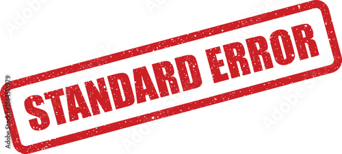 Grungy rubber stamp effect indicating a standard error, perfect for illustrating issues or problems in various applications