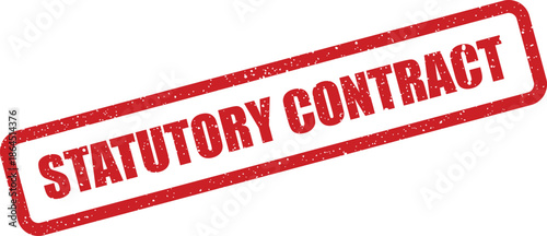 Official grunge rubber stamp displaying STATUTORY CONTRACT text, perfect for legal agreements and business transactions