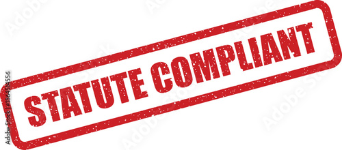 Official red grunge rubber stamp confirming adherence to mandatory legal standards and policies