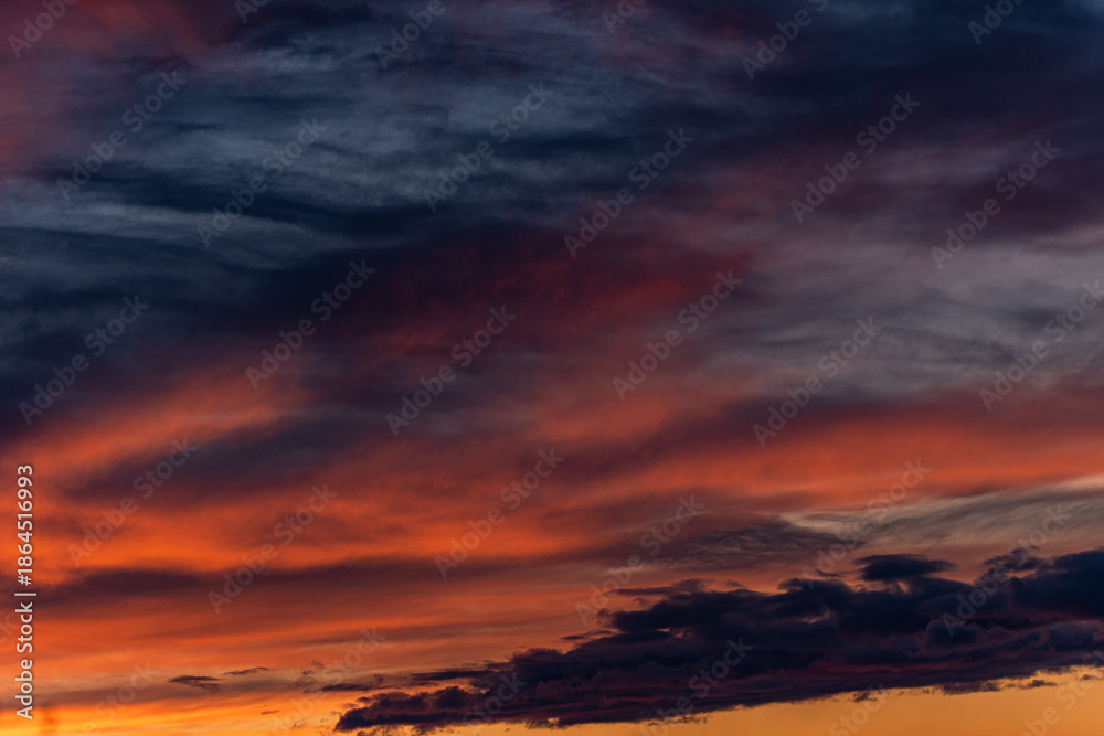 Fototapeta premium Dramatic sky in the sunrising time