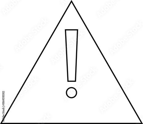Warning sign with exclamation mark in triangle