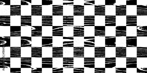Racing flag sport background horizontal grunge checkered pattern vector design with empty space