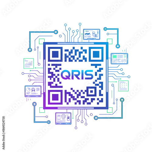 QR code written QRIS is a modern non-cash payment model in Indonesia.