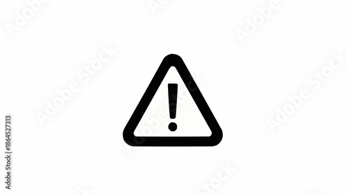 Warning Sign - A Black Triangle with Exclamation Point on White.