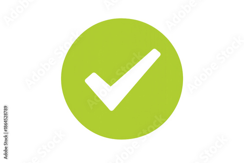 Free Download Green check mark inside a circular shape indicating acceptance, confirmation, and successful verification on a transparent background - GFXLoad