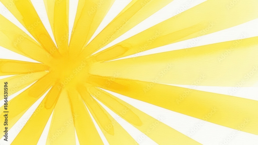 Fototapeta premium Bright Yellow Sunburst Rays Background.