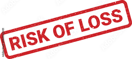 A distressed red rectangular banner graphic depicting a warning about financial or material detriment