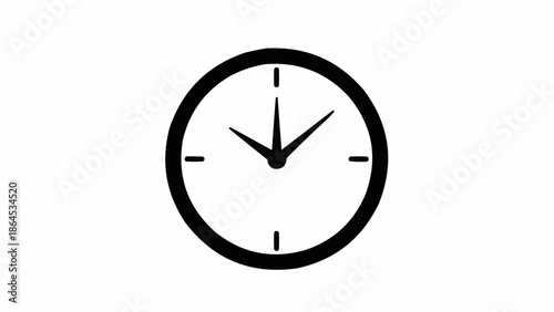 Clock Face Showing Time - A Simple and Clear Time Representation.