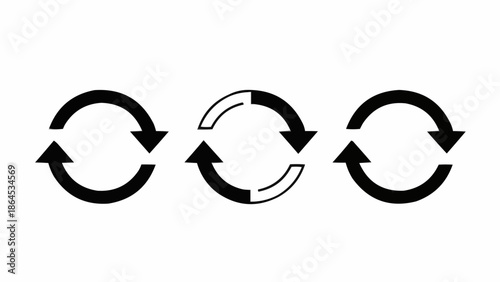 Three Circular Arrows - A Symbol of Cycle and Renewal.