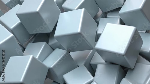 Modern 3D cubes background with white and gray geometric shapes