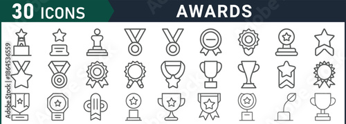 Award winning icons for recognition and achievement in business and sports