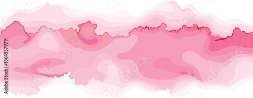 Abstract pink watercolor texture background with wavy lines and soft gradient
