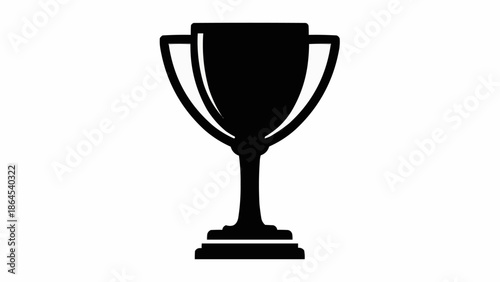 Silhouette of a Trophy Cup Symbolizing Victory and Achievement.