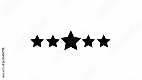 Five Star Rating Icon for Customer Feedback and Reviews.