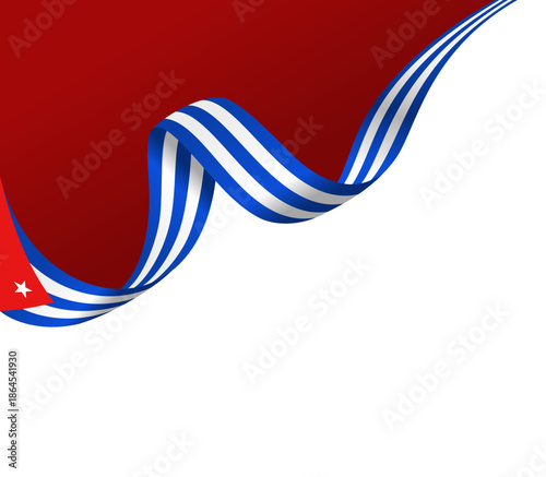 cuba flag ribbon, for ornament