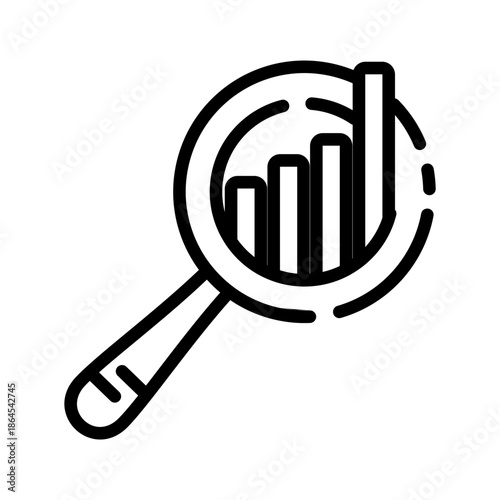 Data analyst line icon. Investment analysis symbol.