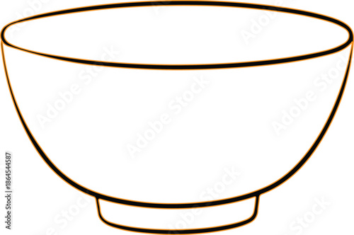 Simple white bowl vector illustration