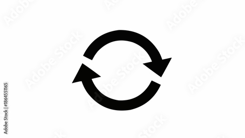 Circular Arrow Symbol - Continuous Cycle of Renewal and Transformation.