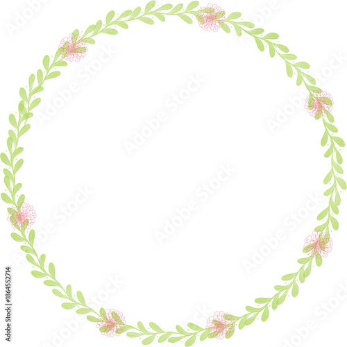 Design foral wreath invitation card illustration 