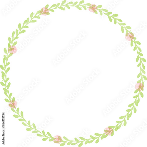 Design foral wreath invitation card illustration 