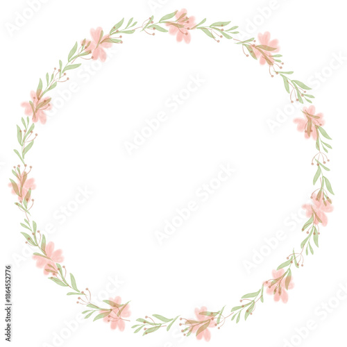 Design foral wreath invitation card illustration 