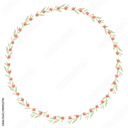 Design foral wreath invitation card illustration 