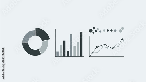 vector illustration of a bar chart with a bar code