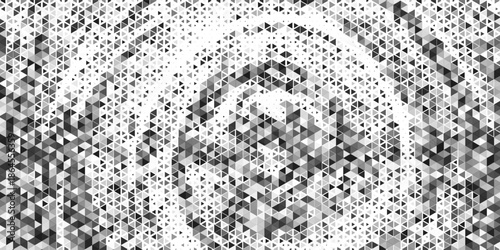Triangular geometric pattern. Black white triangle background .