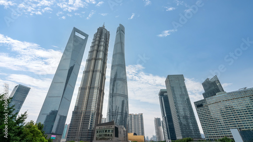 Shanghai Modern Skyscrapers in Urban Skyline
