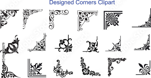 Vintage design elements corners