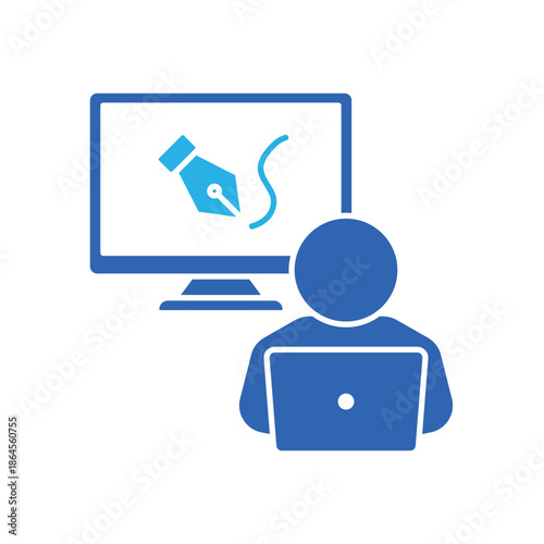 Icon a Graphic Designer Work, isolated against a clean background.