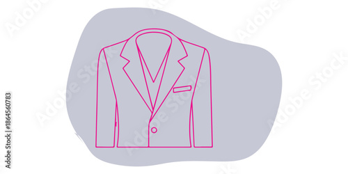 A pink breast cancer awareness ribbon is isolated on a cotton textile garment to showcase a casual fashion style for pink apparel and medical awareness clothing