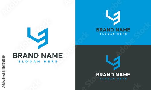 Modern LM Letter Logo Design with Geometric Monogram Style for Business.