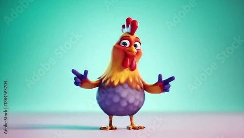 Page not found - 3D cartoon chicken character illustration.