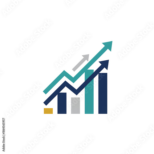business graph with arrow