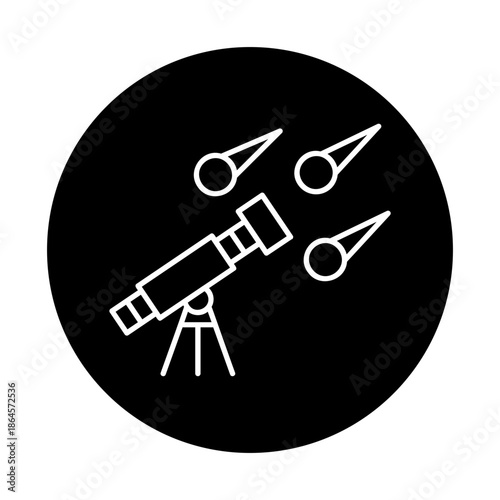 meteor shower and telescope