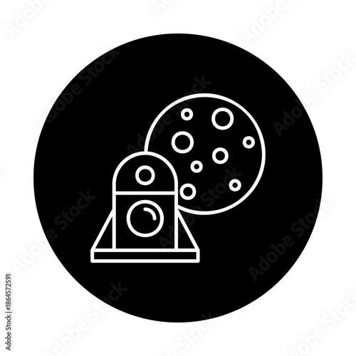 space capsule and moon