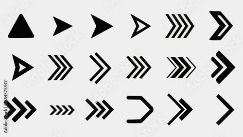 Collection of Arrow Icons - Directional Symbols for Navigation and Design.