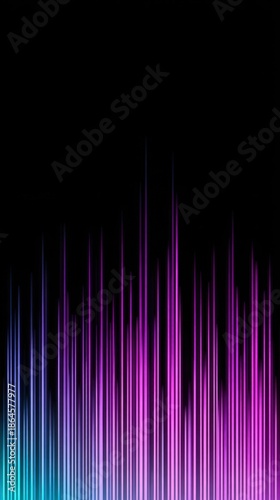 Abstract Vertical Lines in Blue and Pink against a Black Background