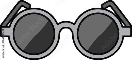 Round steampunk sunglasses