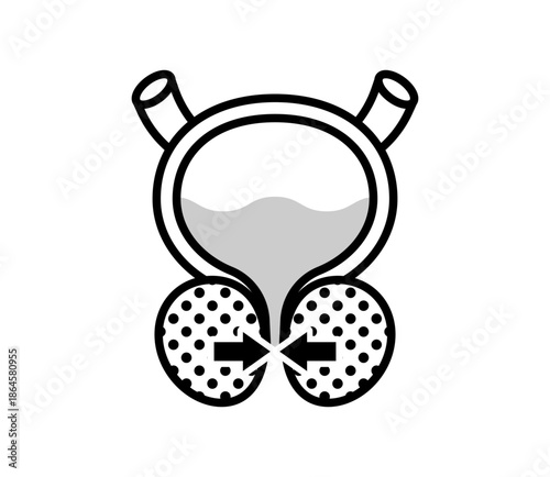 前立腺肥大のアイコンイラスト　ベクター