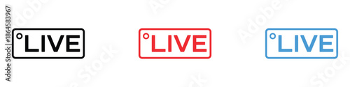 Live stream icon vector. real time online broadcast symbol. vector illustration.